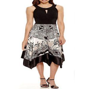 NEW Sangria Woman Sleeveless Handkerchief Hem Dress Plus Size 24W
